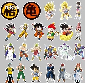 50 бр Dragon Ball драгон бол самозалепващи лепенки стикери за украса декор картонена торта, снимка 2 - Други - 42346590