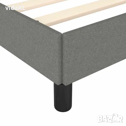 vidaXL Рамка за легло без матрак, тъмносива, 120x200 см, плат, снимка 7 - Спални и легла - 56147200
