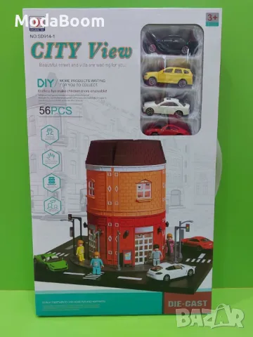 Град Комплект с 4 автомобила за деца над 3 години