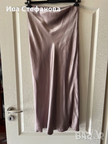 Нова дълга елегантна пола сатен сатенена трапец тип русалка 