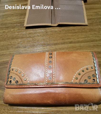 Ръчно изработено портмоне от 100 %телешка кожа 