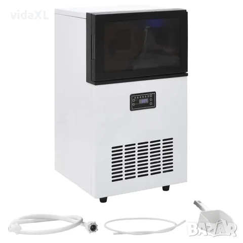 vidaXL Ледогенератор, черен и бял, 45 кг/24 часа