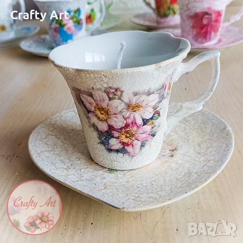 Винтидж ароматна свещ от соев восък , снимка 4 - Декорация за дома - 53499722