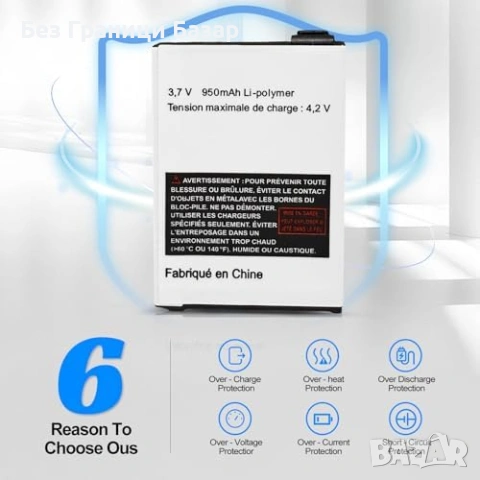 Нова Батерия 1100mAh 3.7V за Philips Avent V-Tech SCD530/SCD535/SCD536, снимка 5 - Друга електроника - 53566924