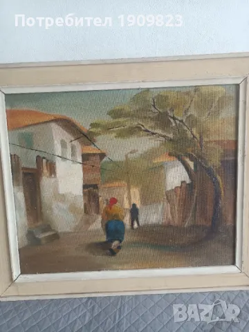 Стара маслена картина , снимка 2 - Картини - 49844531