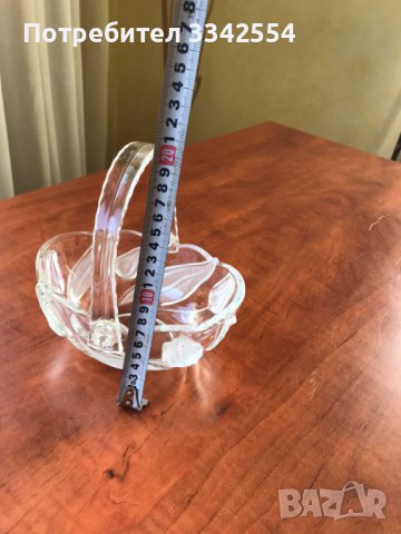 ФРУКТИЕРА КОШНИЦА ДЕБЕЛО РЕЛЕФНО СТЪКЛО БЪЛГАРИЯ, снимка 2 - Други ценни предмети - 44496641