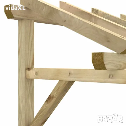 vidaXL Навес за врата, 150x100x100 см, бор масив, снимка 7 - Входни врати - 56147638