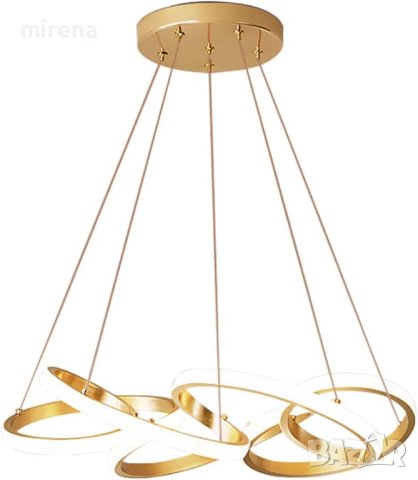 Лампа за трапезария LED висулка Дизайн на димируем пръстен Лампа за маса за хранене Модерен полилей , снимка 7 - Лампи за таван - 41249167