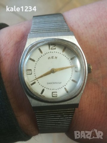 Швейцарски часовник REX. Vintage watch. Swiss made. Механичен. Мъжки часовник. , снимка 3 - Мъжки - 39850371