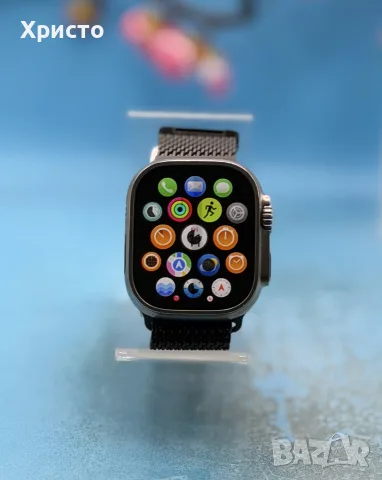 Смарт часовник Apple Watch Ultra 1st Gen GPS + Cellular 49mm Titanium – Black Milanese Strap, снимка 2 - Смарт часовници - 56038834
