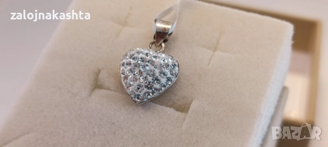 Сребърна висулка сърце-1,05гр/925, снимка 2 - Колиета, медальони, синджири - 52934768