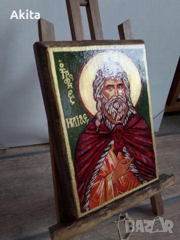 Икона на св.Пророк Илия, снимка 2 - Икони - 36731673