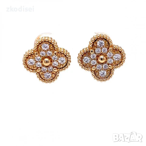 Златни обеци Van Cleef 6,66гр. 14кр. проба:585 модел:33726-5, снимка 3 - Обеци - 51376097