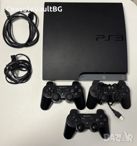 (Хакнат) PlayStation 3 Slim 500GB + 30 игри + 3 джойстика