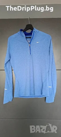 Nike Dri Fit Дамска фланелка с 1/4 цип размер М синя