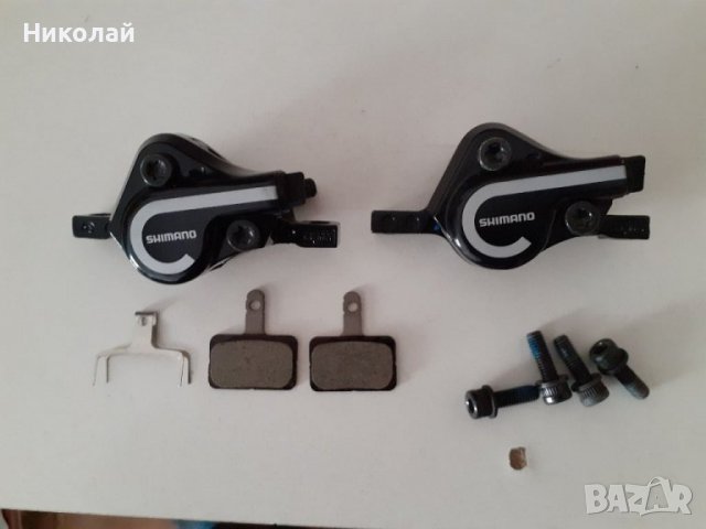 Спирачен апарат Шимано BR-M575- 2броя+1комплект накладки, снимка 4 - Части за велосипеди - 40205847