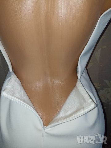 Zara S-Бяла  къса рокля с изрязан гръб , снимка 6 - Рокли - 40532961