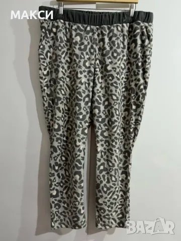 Макси еластично марково поларено долнище с висока широка ластична талия и джобове в модерен леопардо