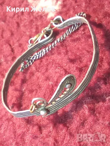 СТАРИННА СРЕБЪРНА ГРИВНА ВИСОКА ПРОБА СРЕБРО ФИЛИГРАННА РЪЧНА ИЗРАБОТКА с ПОСРЕБРЕНА ВЕРИЖКА 40710, снимка 13 - Антикварни и старинни предмети - 48492885