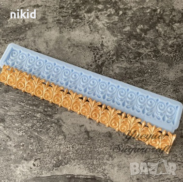 детайли орнаменти борд кант силиконов молд форма декорация торта фондан шоколад 