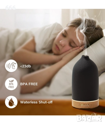 Керамичен дифузер за етерични масла SALUBRITO, 100 мл, снимка 4 - Други стоки за дома - 53327249