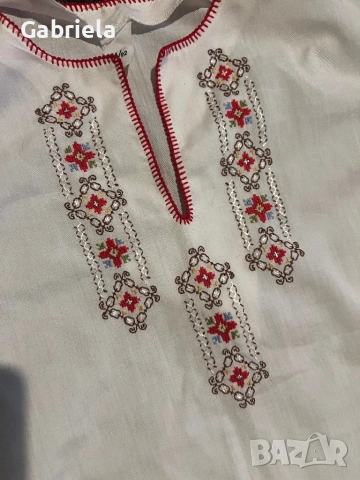 Памучна риза с шевица