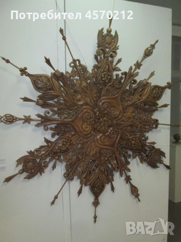 Дърворезба, Розета Слънце, Пано за стена или таван, Ръчна изработка по поръчка, Дърворезба Слънце, снимка 9 - Декорация за дома - 51440697