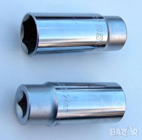 Нов RICO Дълбока ВЛОЖКА 24 мм Кв.1/2“ Глух Ключ Камък Шестостен за Върток Тресчотка Гедоре БАРТЕР, снимка 2 - Други инструменти - 51762932