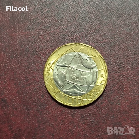 Италия 1000 лири 1997 г. Карта с обединена Германия