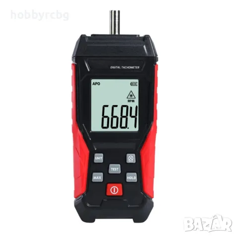 TA500C Контактен и безконтактен тахометър за автомобили, машини и др., снимка 1