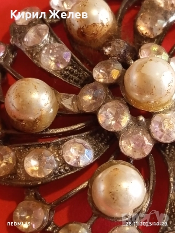 Кристална Арт висулка с перли и розов кварц 52259, снимка 3 - Колиета, медальони, синджири - 52570452