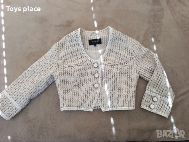 XS/S късно сако туид Vila, снимка 5 - Сака - 52554140