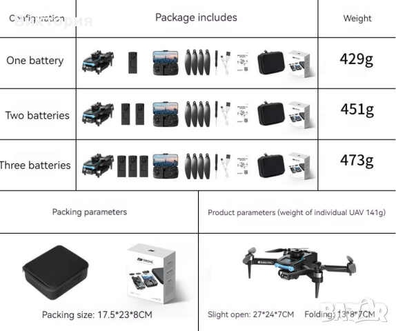 Дрон с 8k HD камера 360 ° S169, снимка 11 - Дронове и аксесоари - 44480881