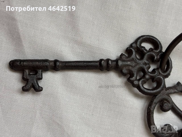 Декоративни винтидж ключове с халка, снимка 2 - Декорация за дома - 52377403