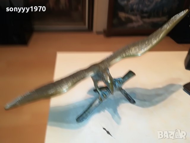 ГОЛЯМ ОРЕЛ-МАСИВЕН МЕСИНГ 1101231931, снимка 9 - Антикварни и старинни предмети - 39271331