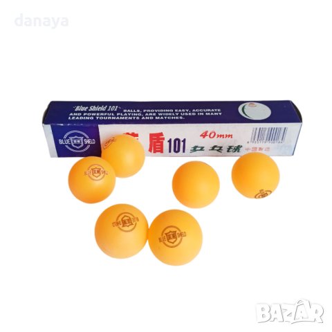 3255 Комплект топчета за тенис на маса Blue Shield, 40mm, 6 броя