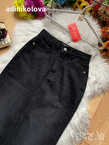 Нова дълга дънкова пола Guess, снимка 2 - Поли - 44292666