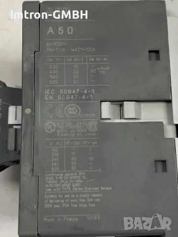 Контактор ABB A50 CA5 1000V 100A RV5/250 110-250V, снимка 2 - Друга електроника - 47419260