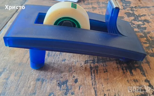 оставка за тиксо за бюро Henkels Aachen Design Германия синя и сива