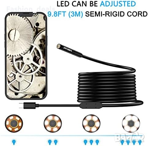 Нова 1080P водоустойчива ендоскопска WiFi камера борескоп за Android iPhone, снимка 4 - Друга електроника - 41795220