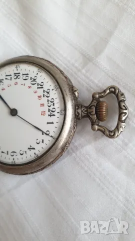 МНОГО РЯДЪК швейцарски уникален джобен часовник с 24-часов циферблат, около 1905 г., снимка 5 - Антикварни и старинни предмети - 47980718