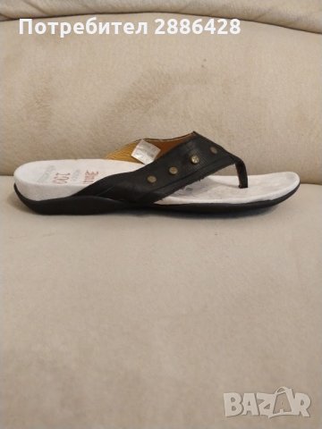 ЕСТЕСТВЕНА КОЖА - оригинални чехли INODEE, номер 43, снимка 9 - Мъжки сандали - 34547178