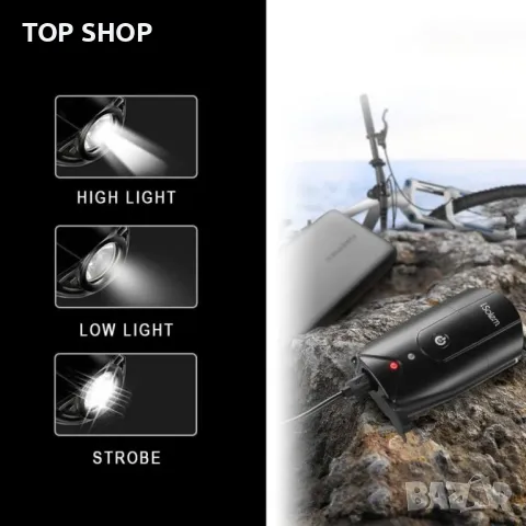 водоустойчиви предни фарове за колоездене, червени задни светлини, снимка 3 - Аксесоари за велосипеди - 48785127