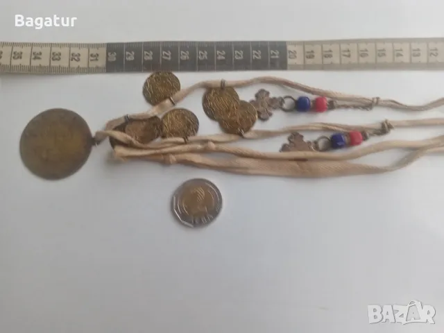 Стар накит,гердан,пендар,етно,кръст,връв,от на баба скрина, снимка 2 - Антикварни и старинни предмети - 49963168