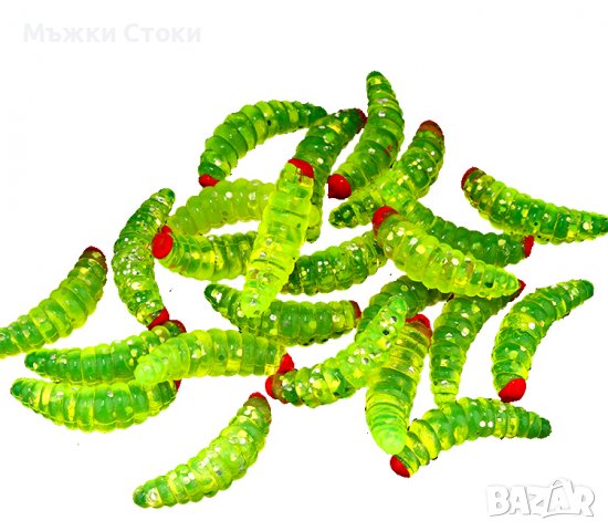 Силиконови червей за риболов, потъващи, снимка 2 - Такъми - 40160333