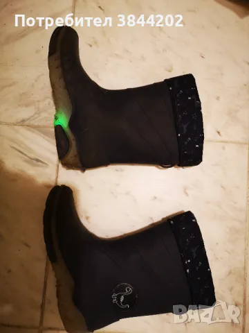 Светещи, гумени ботуши , с топла подплата