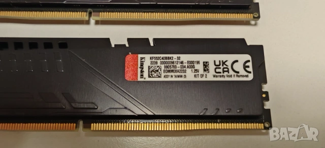Продавам Перфектна Рам Памет Kingston Fury 2x16Gb DDR5 5200Mh, снимка 5 - RAM памет - 53601860