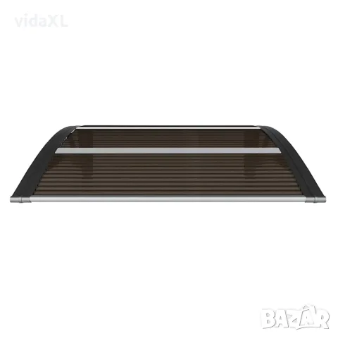 vidaXL Сенник за врата, черен, 80x75 см, поликарбонат, снимка 4 - Врати за баня - 56146255