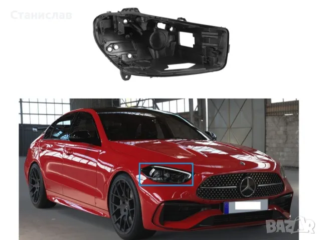 Дясна основа (корпус) за фар за Mercedes C-Class W206 (2022+)