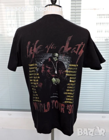 Notorious B.I.G. Shirt King of New York Life After Death Tour 1997 -тениска размер L , снимка 5 - Тениски - 50838050